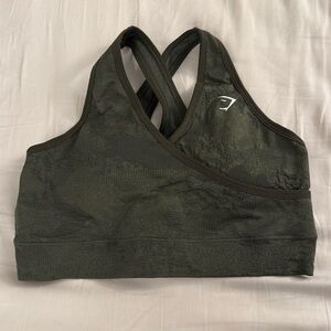 Like new Gymshark dark green sports bra